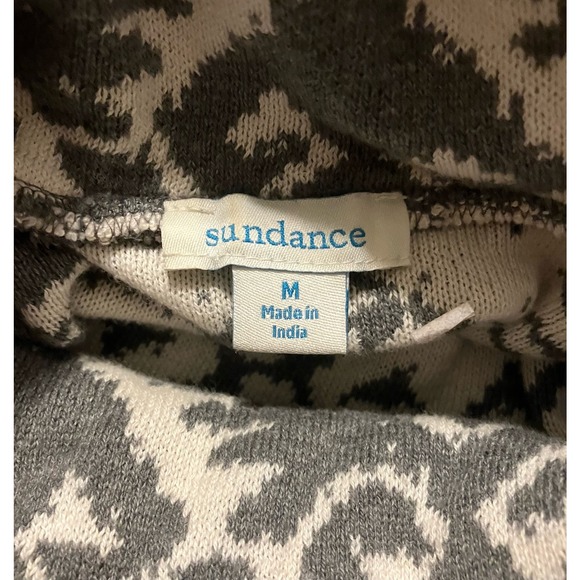 Sundance Gray 100% Cotton Knit Cowl Neck Pullover Sweater Women's Medium. - Picture 5 of 9